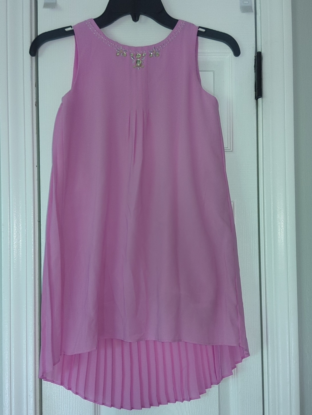 Gymboree Pink Sleeveless Party Dress with Beaded Neckline